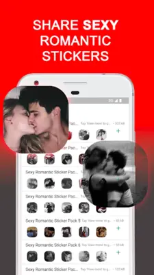 Romantic Stickers for WA android App screenshot 1